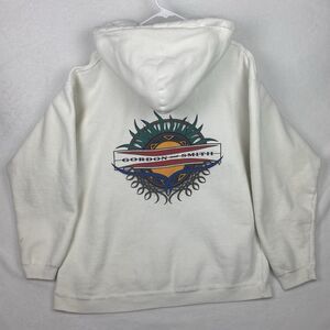 Vintage G&S Gordon and Smith Sweater Adult Small White Hoodie Heavyweight